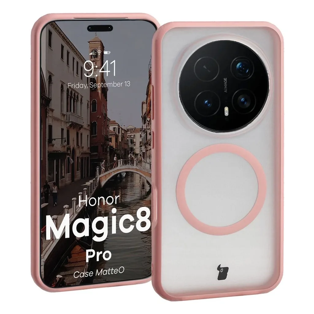 Kryt Bizon Case MatteO Magnetic Honor Magic8 Pro smoky light pink
