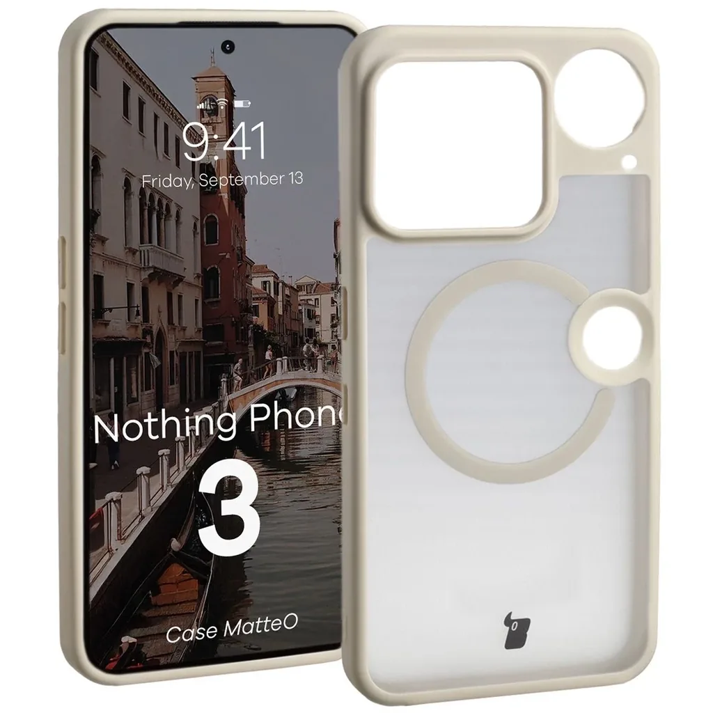 Kryt Bizon Case MatteO Magnetic Nothing Phone (3) smoky beige