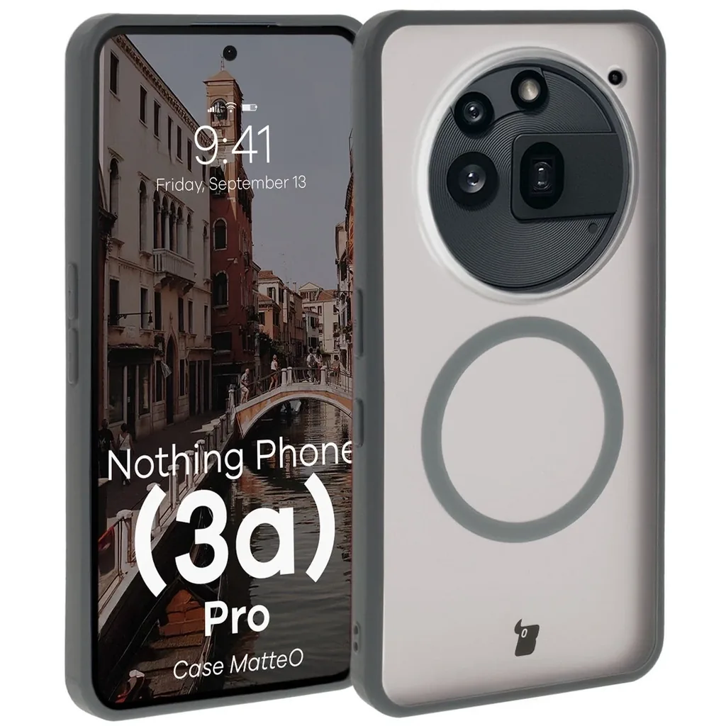 Kryt Bizon Case MatteO Magnetic Nothing Phone (3a) Pro smoky grey