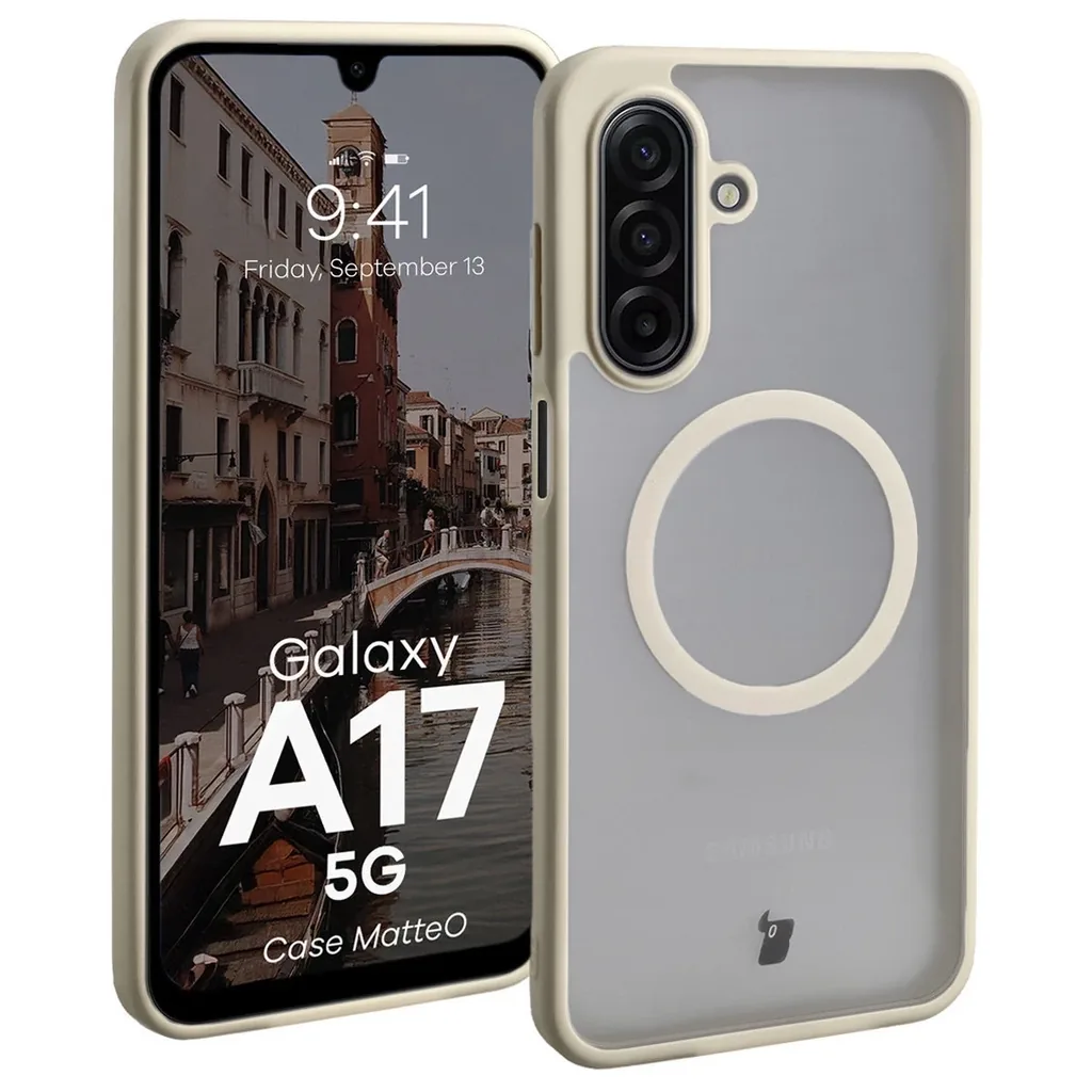 Kryt Bizon Case MatteO Magnetic Samsung Galaxy A17 5G smoky beige