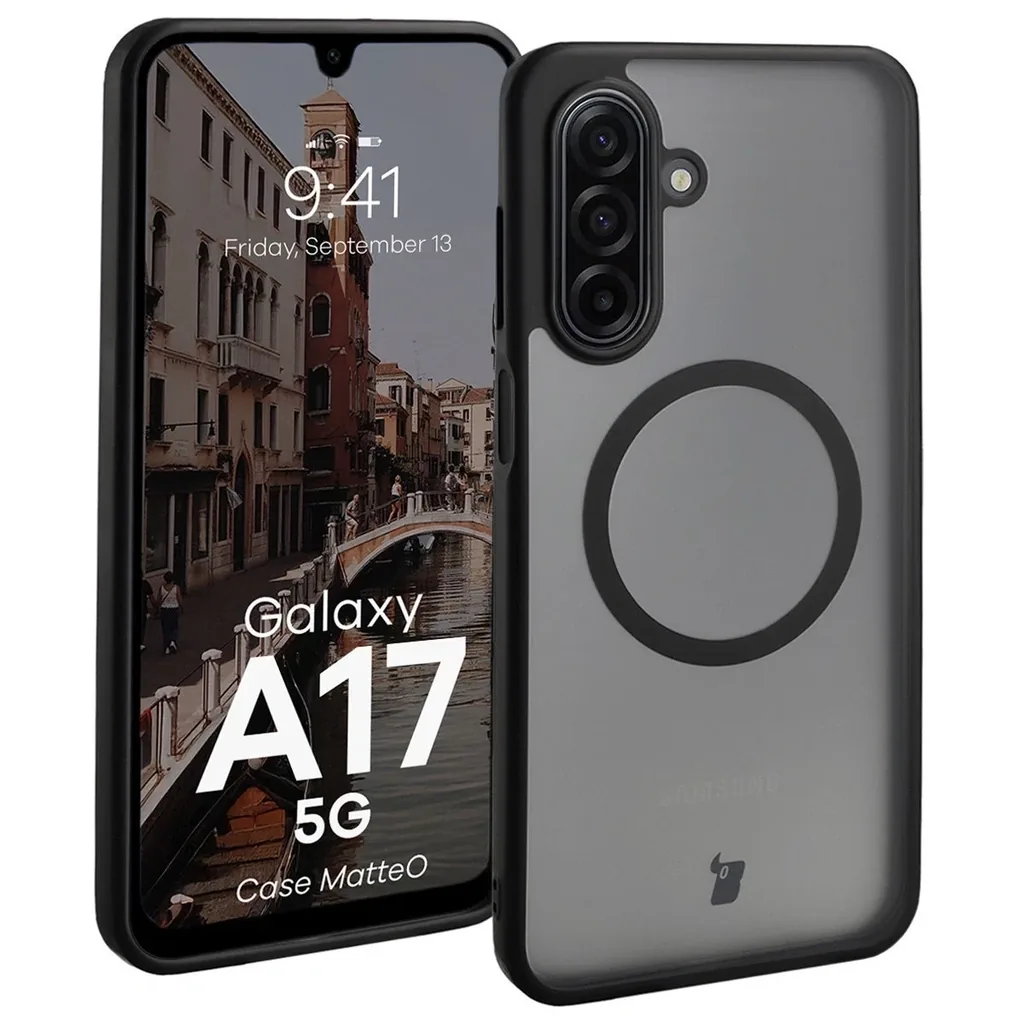 Kryt Bizon Case MatteO Magnetic Samsung Galaxy A17 5G smoky black