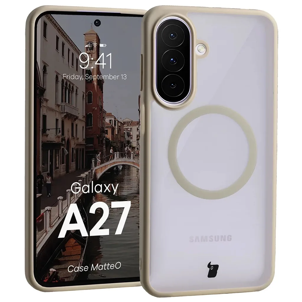 Kryt Bizon Case MatteO Magnetic Samsung Galaxy A27 5G, smoky beige