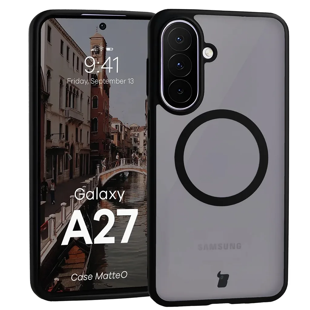 Kryt Bizon Case MatteO Magnetic Samsung Galaxy A27 5G, smoky black