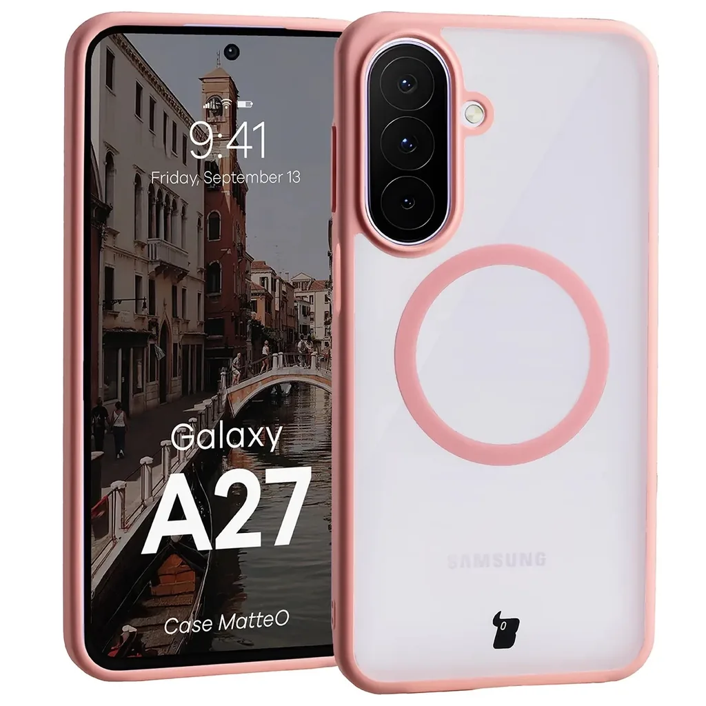 Kryt Bizon Case MatteO Magnetic Samsung Galaxy A27 5G, smoky light pink