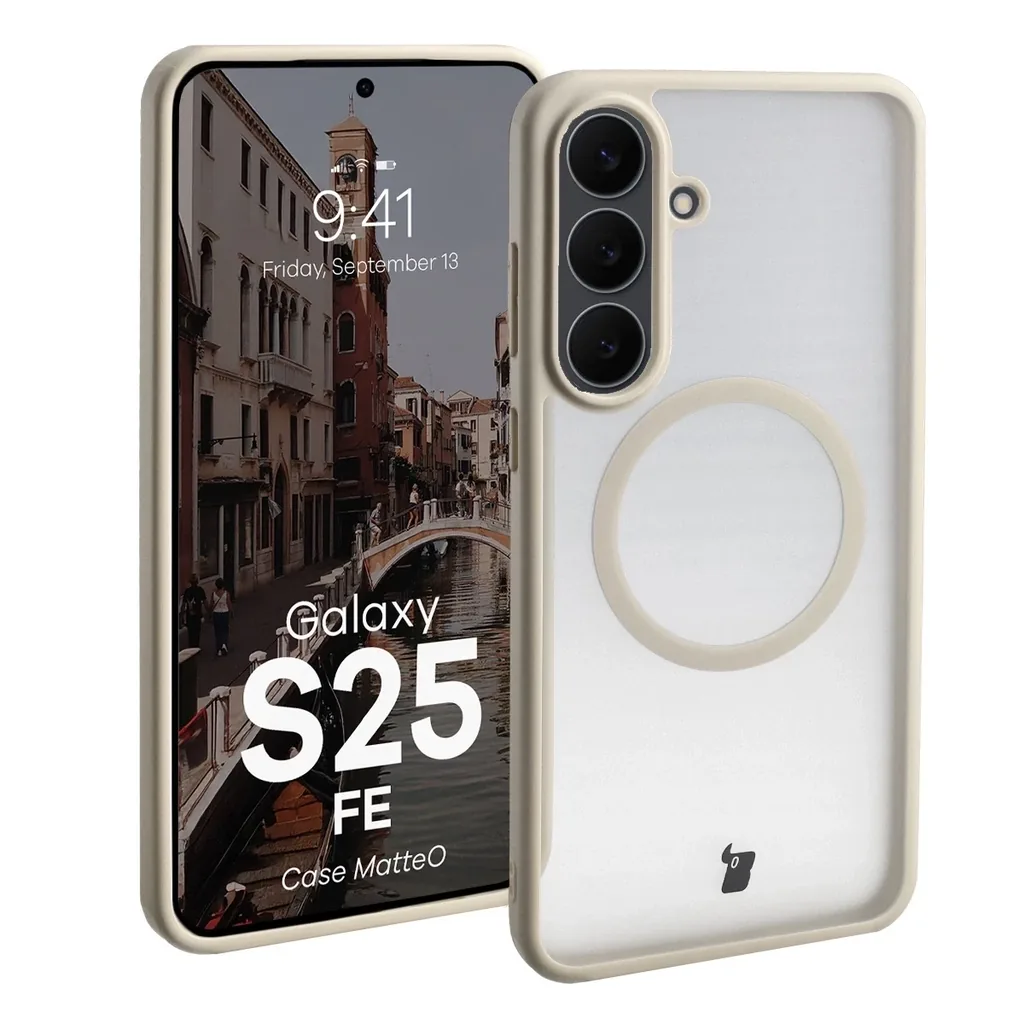 Kryt Bizon Case MatteO Magnetic Samsung Galaxy S25 FE smoky beige