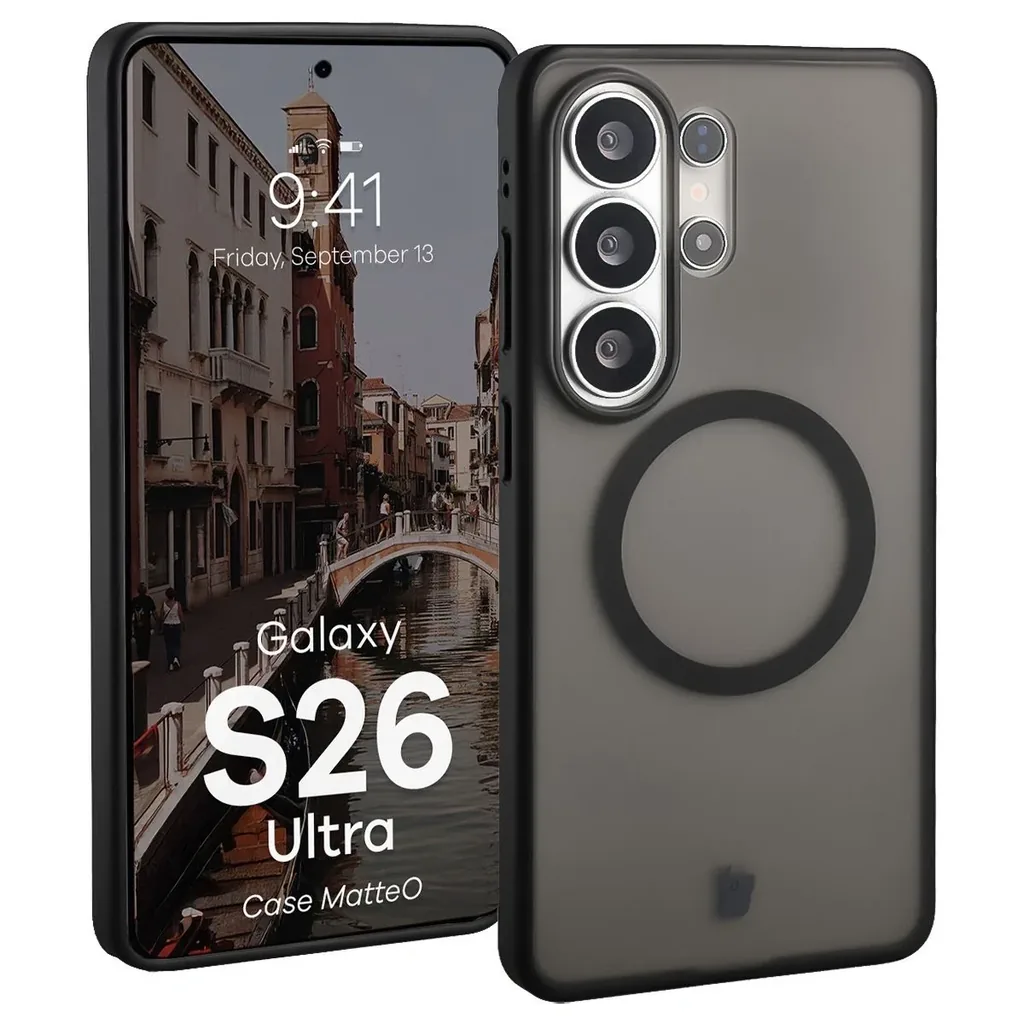 Kryt Bizon Case MatteO Magnetic Samsung Galaxy S26 Ultra smoky black