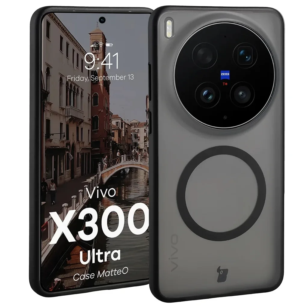 Kryt Bizon Case MatteO Magnetic Vivo X300 Ultra, smoky black