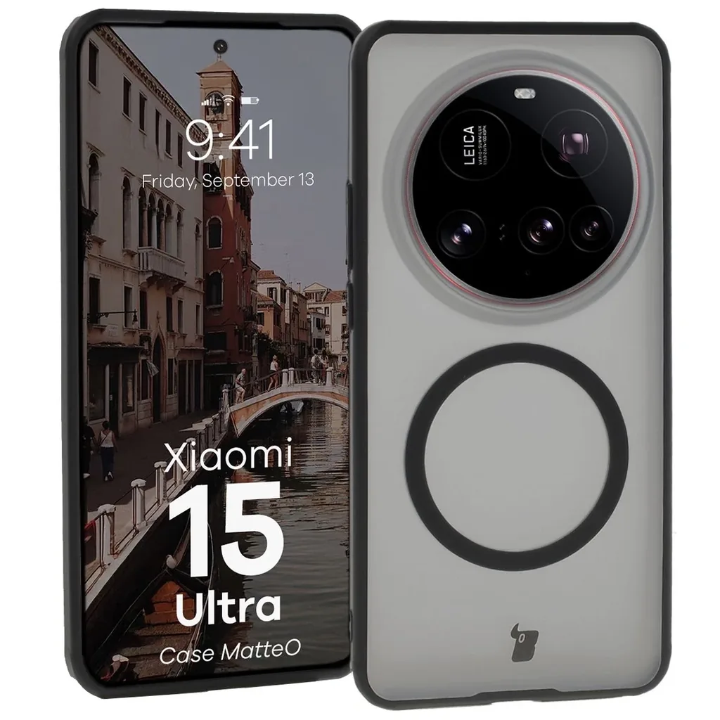 Kryt Bizon Case MatteO Magnetic Xiaomi 15 Ultra smoky black