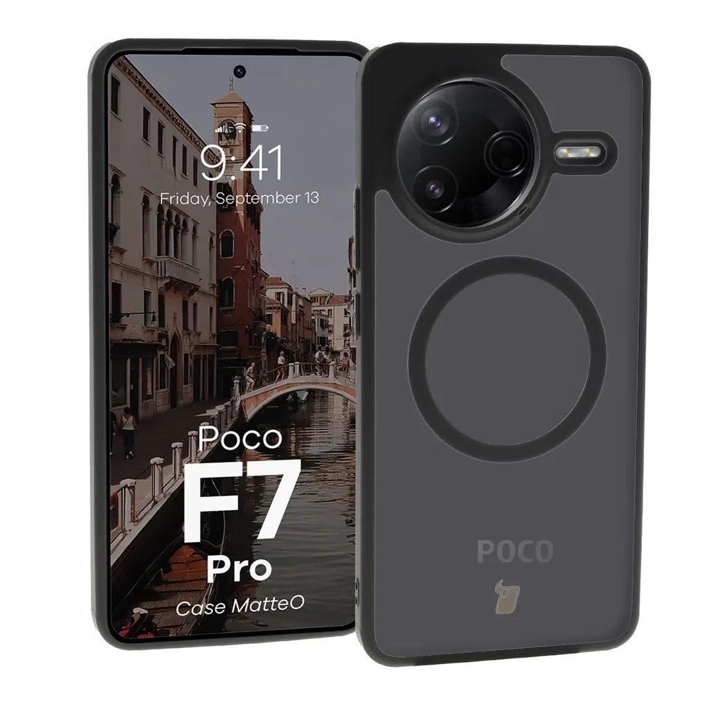 Kryt Bizon Case MatteO Magnetic Xiaomi Poco F7 Pro smoky black