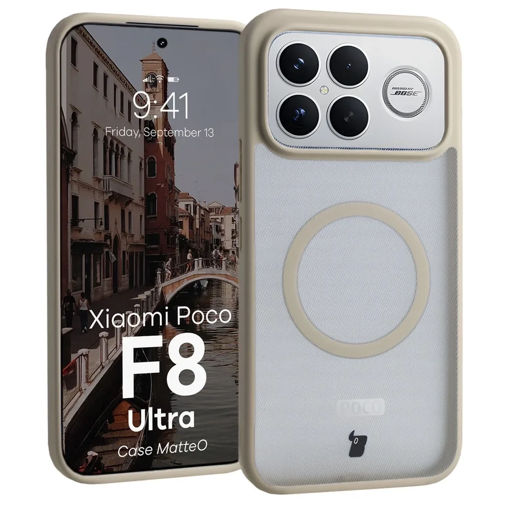 Kryt Bizon Case MatteO Magnetic Xiaomi POCO F8 Ultra smoky beige