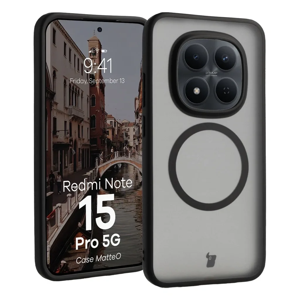 Kryt Bizon Case MatteO Magnetic Xiaomi Redmi Note 15 Pro 5G smoky black