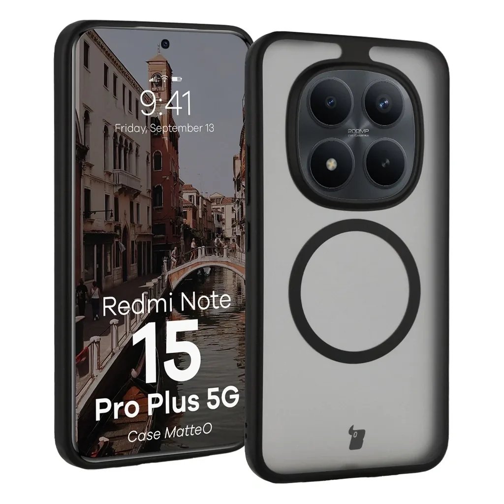 Kryt Bizon Case MatteO Magnetic Xiaomi Redmi Note 15 Pro+ Plus 5G smoky black