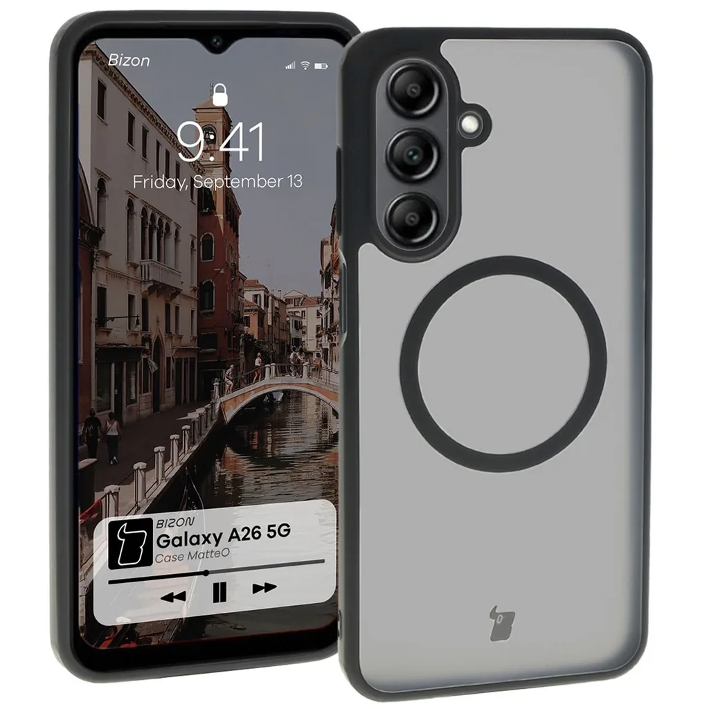 Kryt Bizon Case MatteO Samsung Galaxy A26 5G translucent with black frame
