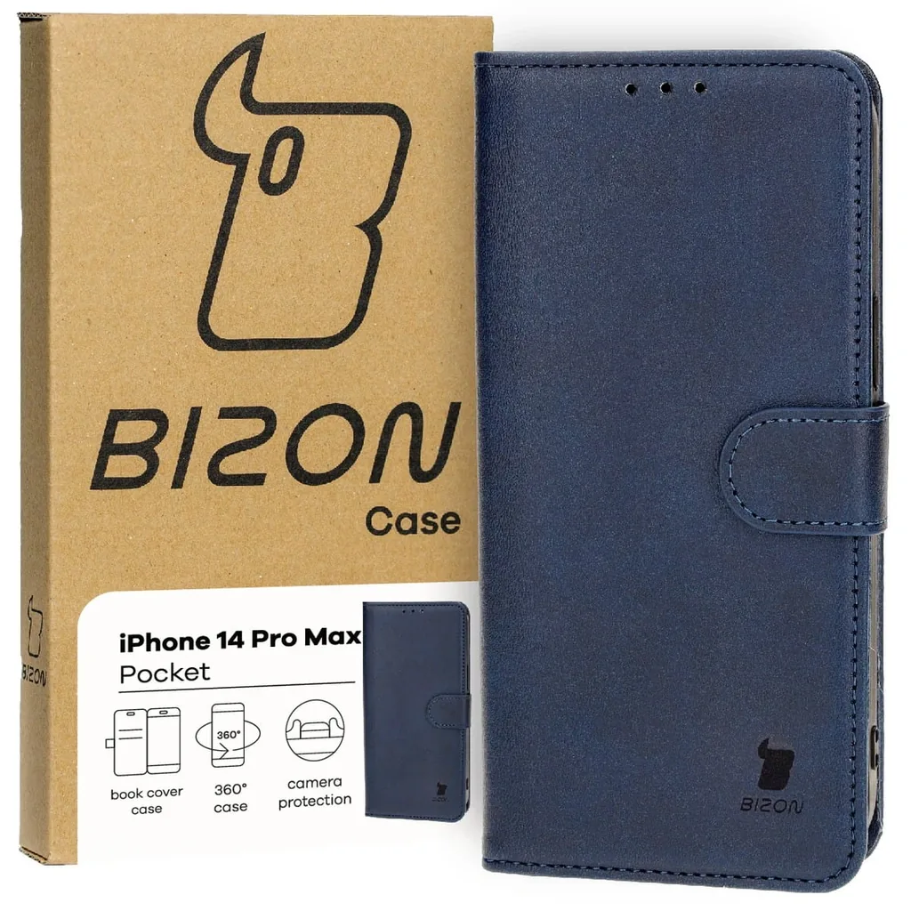 Kryt Bizon Case Pocket Apple iPhone 14 Pro Max navy blue