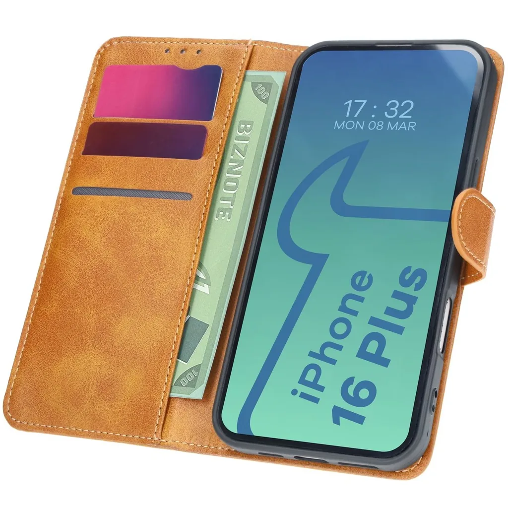 Kryt Bizon Case Pocket Apple iPhone 16 Plus brown
