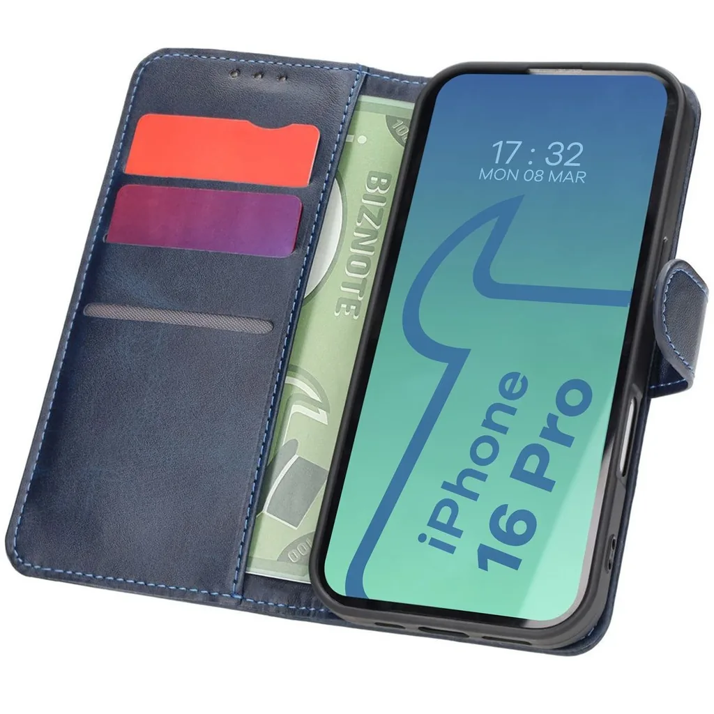 Kryt Bizon Case Pocket Apple iPhone 16 Pro navy blue