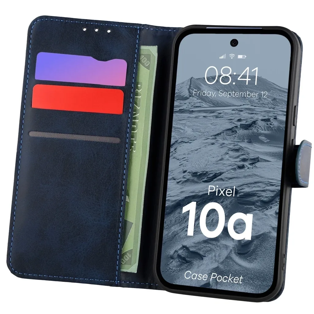 Kryt Bizon Case Pocket Google Pixel 10a navy blue