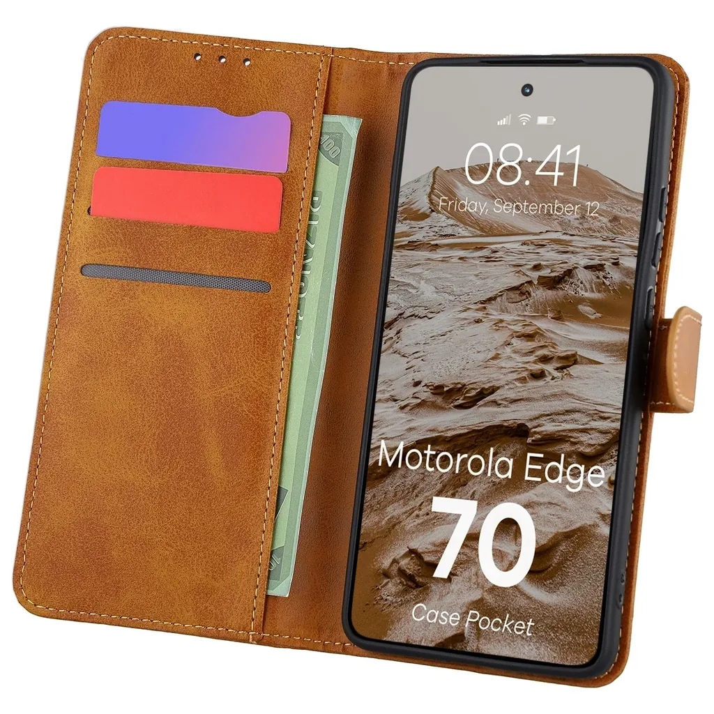 Kryt Bizon Case Pocket Motorola Edge 70 brown