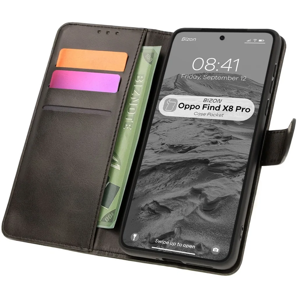 Kryt Bizon Case Pocket Oppo Find X8 Pro black