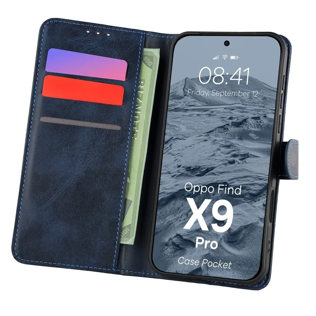 Kryt Bizon Case Pocket Oppo Find X9 Pro navy blue