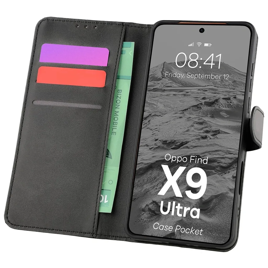 Kryt Bizon Case Pocket Oppo Find X9 Ultra, black