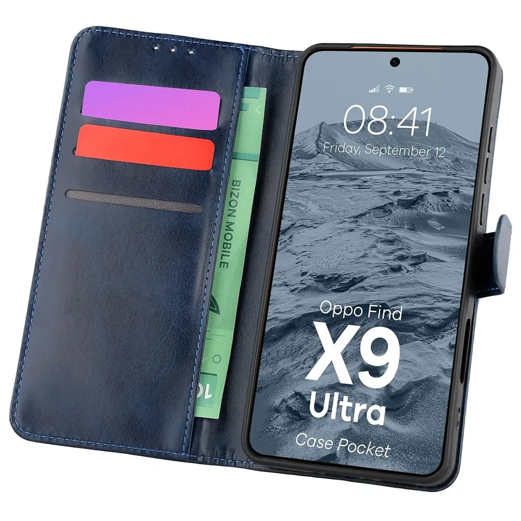 Kryt Bizon Case Pocket Oppo Find X9 Ultra, navy blue