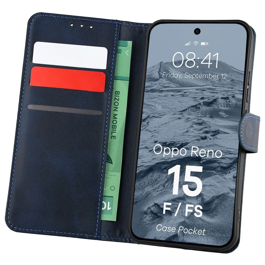 Kryt Bizon Case Pocket Oppo Reno 15 F / FS navy blue