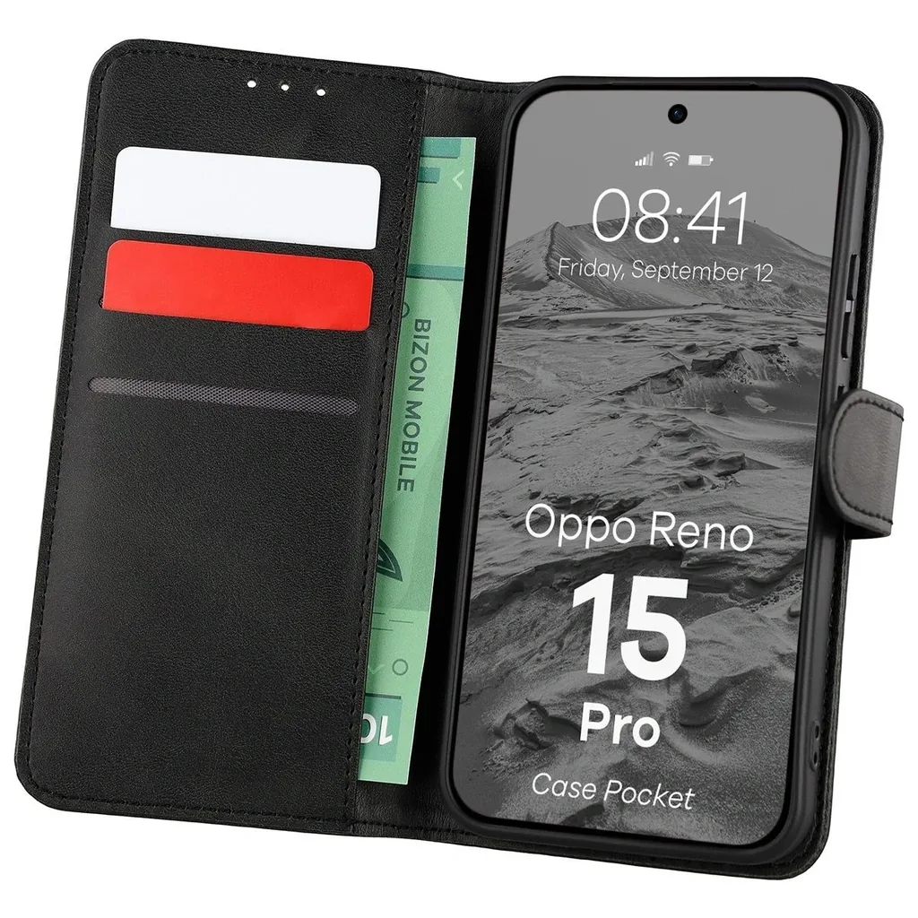Kryt Bizon Case Pocket Oppo Reno 15 Pro black