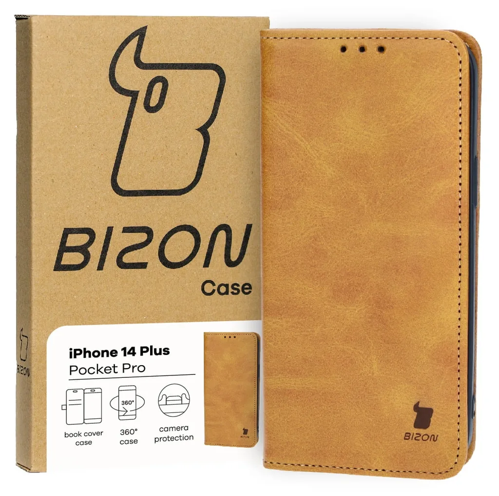 Knížkové pouzdro Bizon Case Pocket Pro Apple iPhone 14 Plus brown