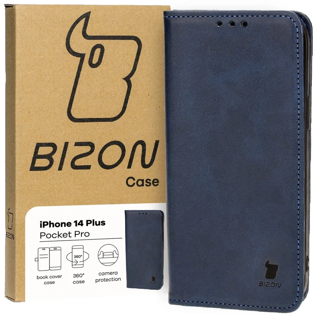 Knížkové pouzdro Bizon Case Pocket Pro Apple iPhone 14 Plus navy blue