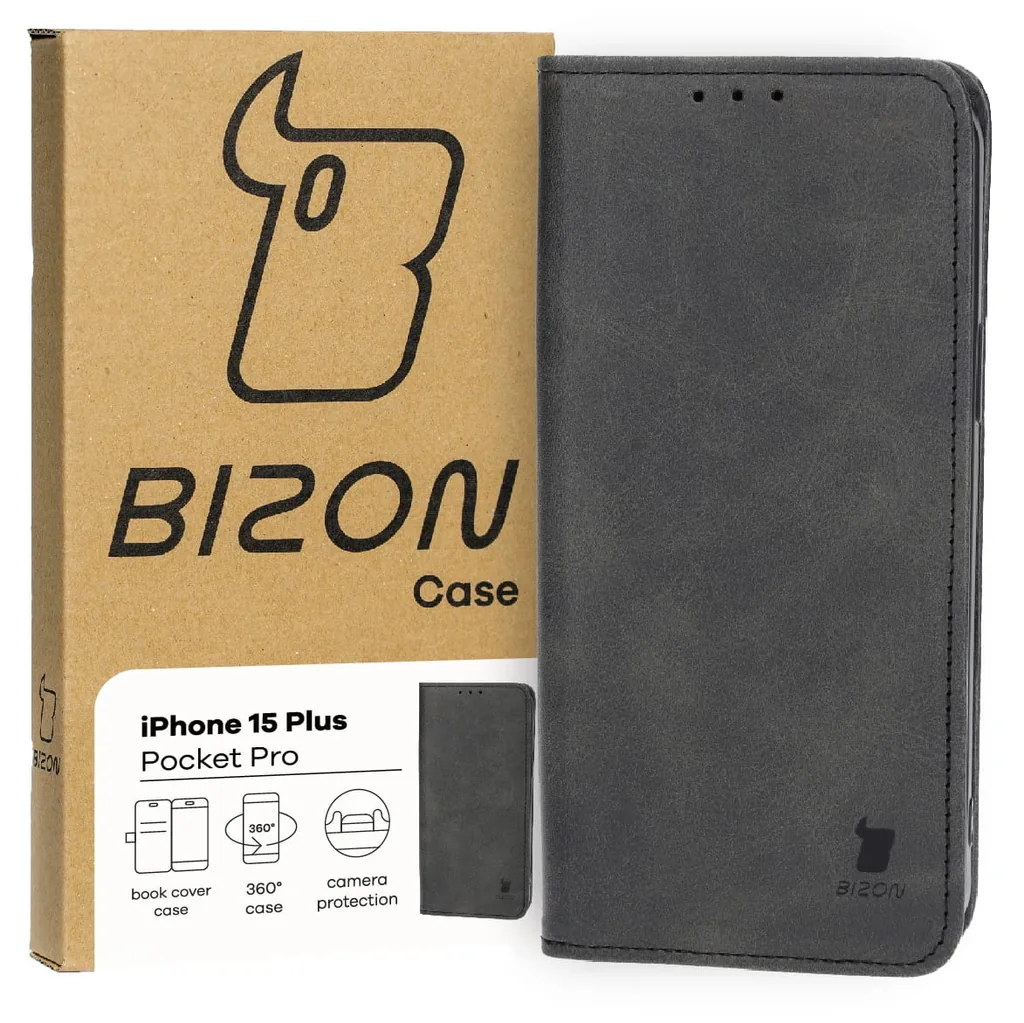 Knížkové pouzdro Bizon Case Pocket Pro Apple iPhone 15 Plus black