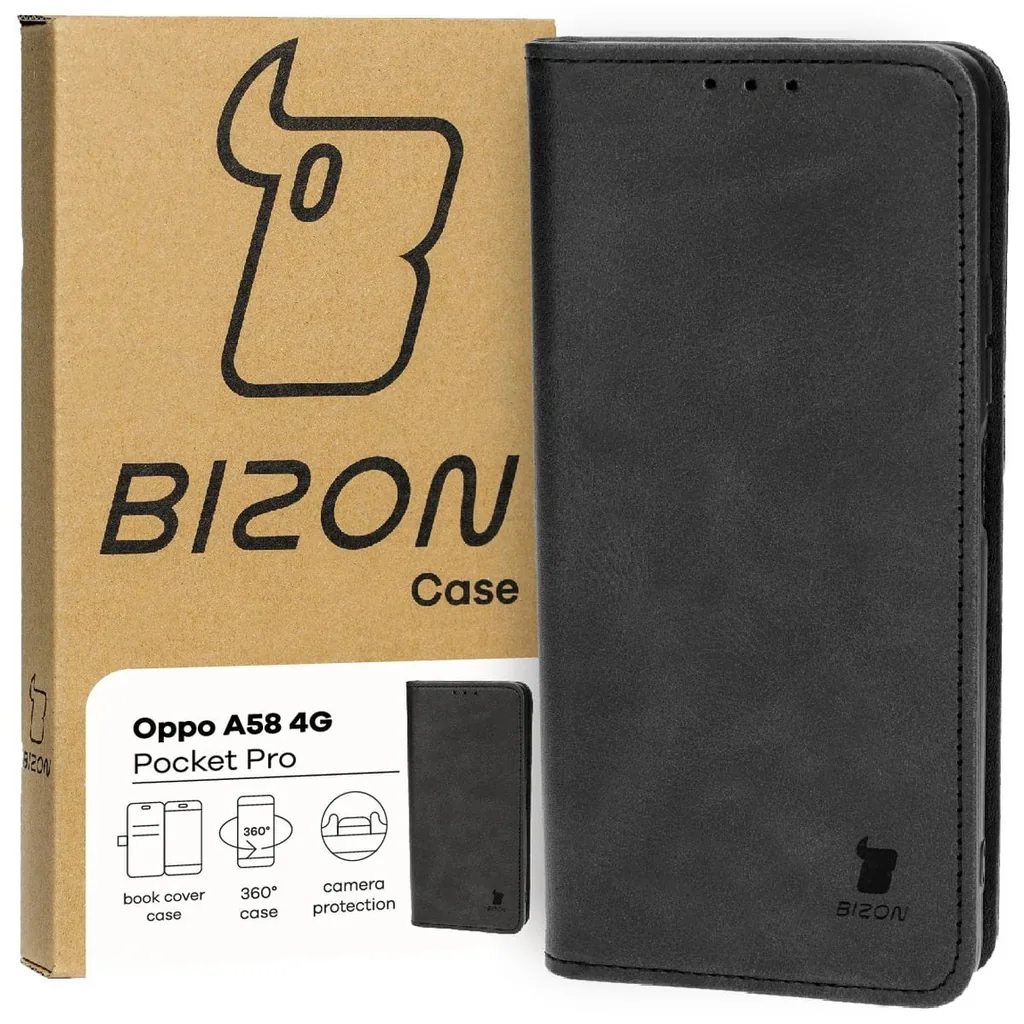 Knížkové pouzdro Bizon Case Pocket Pro Oppo A58 4G black