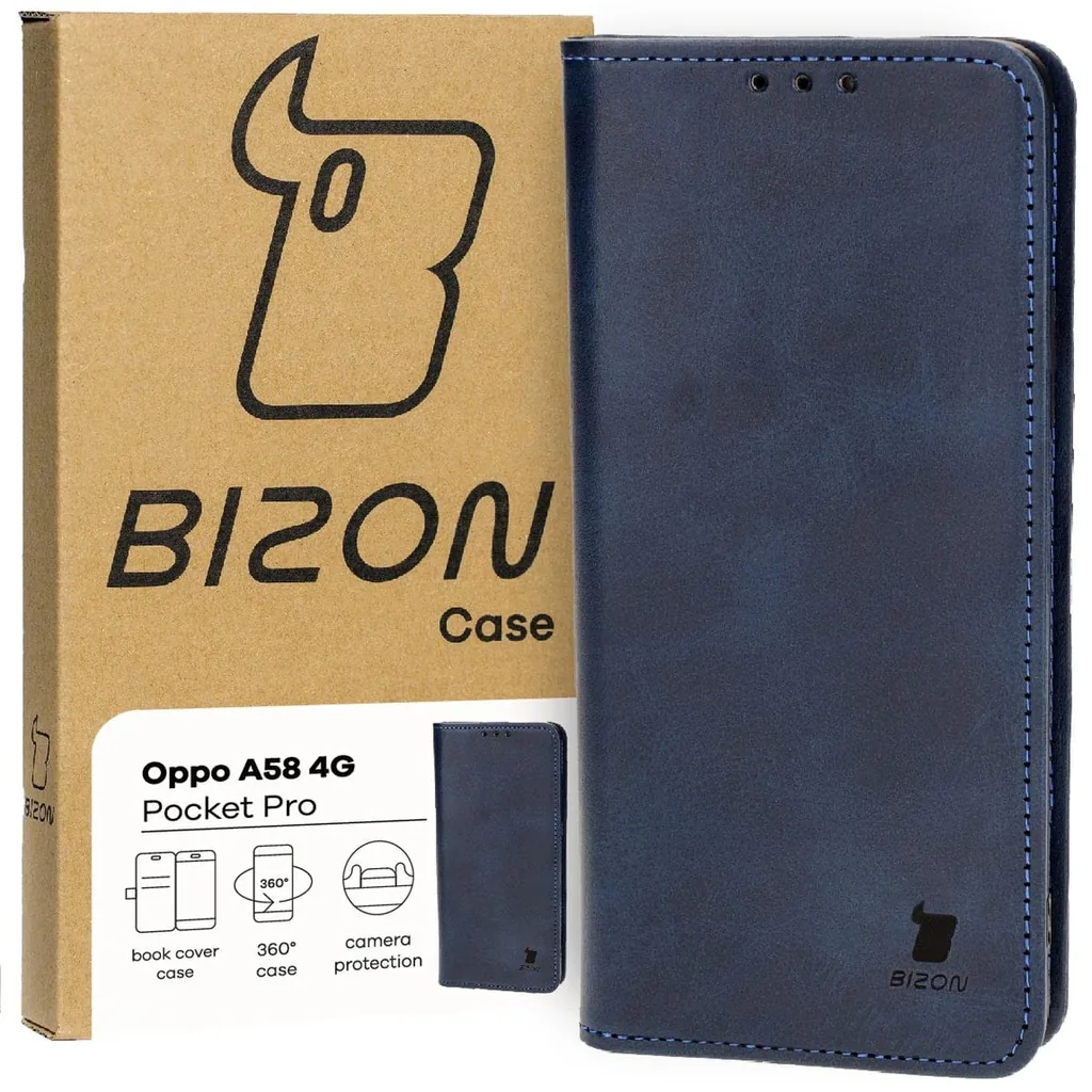 Knížkové pouzdro Bizon Case Pocket Pro Oppo A58 4G navy blue