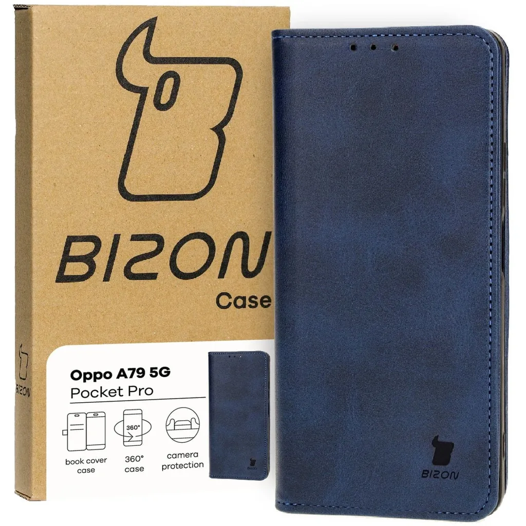 Knížkové pouzdro Bizon Case Pocket Pro Oppo A79 5G navy blue