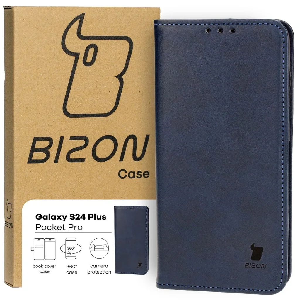 Knížkové pouzdro Bizon Case Pocket Pro Samsung Galaxy S24 Plus navy blue