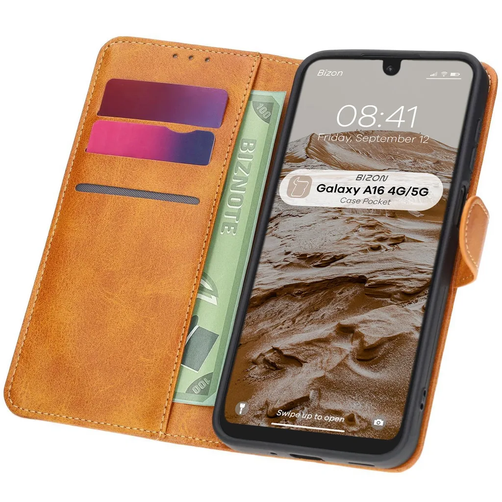 Kryt Bizon Case Pocket Samsung Galaxy A16 4G/5G brown