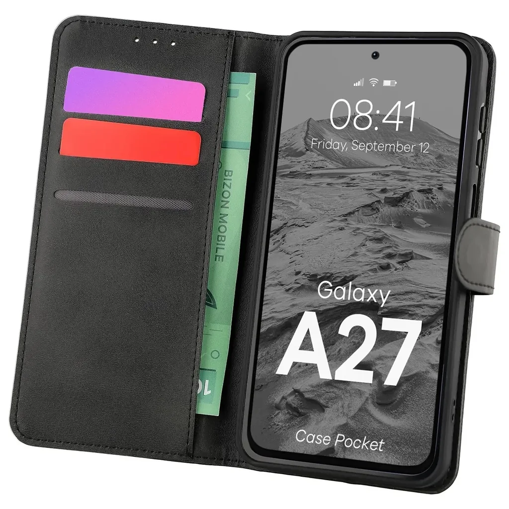 Kryt Bizon Case Pocket Samsung Galaxy A27 5G, black