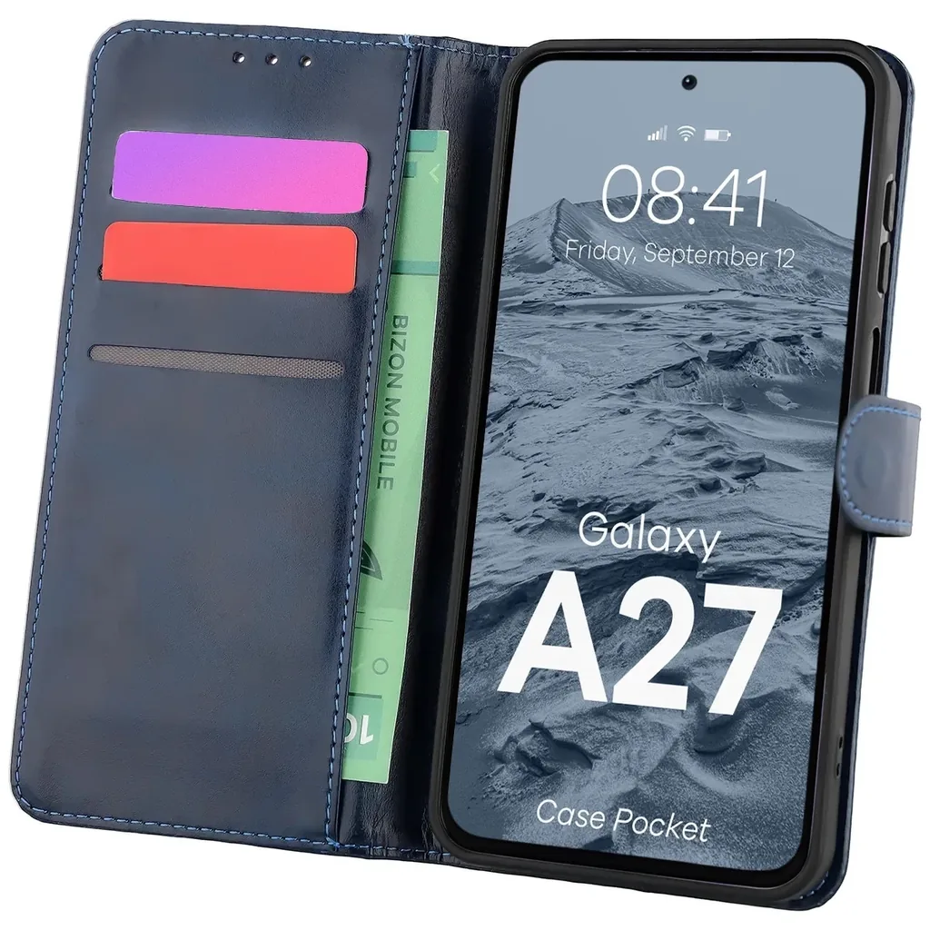 Kryt Bizon Case Pocket Samsung Galaxy A27 5G, navy blue