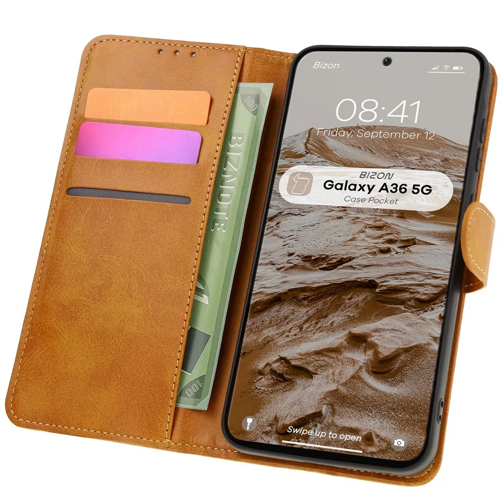 Kryt Bizon Case Pocket Samsung Galaxy A36 5G brown