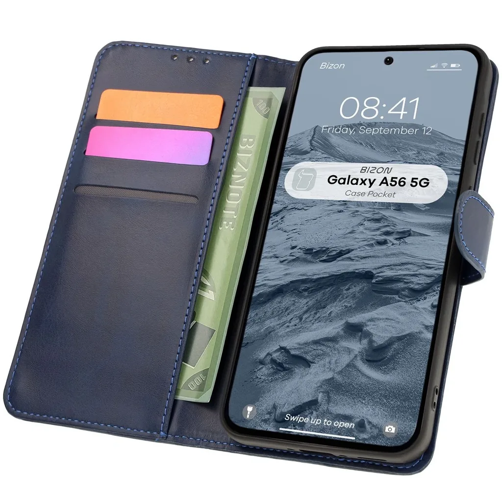Kryt Bizon Case Pocket Samsung Galaxy A56 5G navy blue