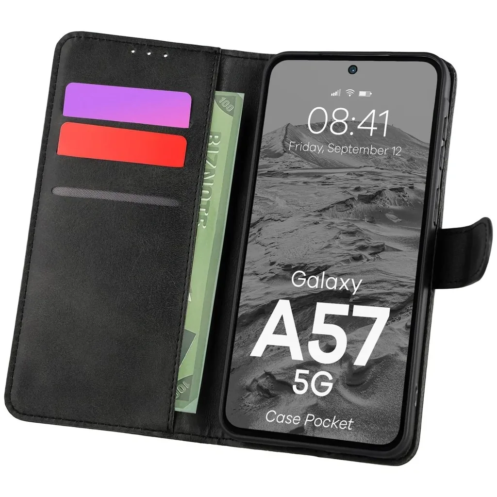 Kryt Bizon Case Pocket Samsung Galaxy A57 5G black