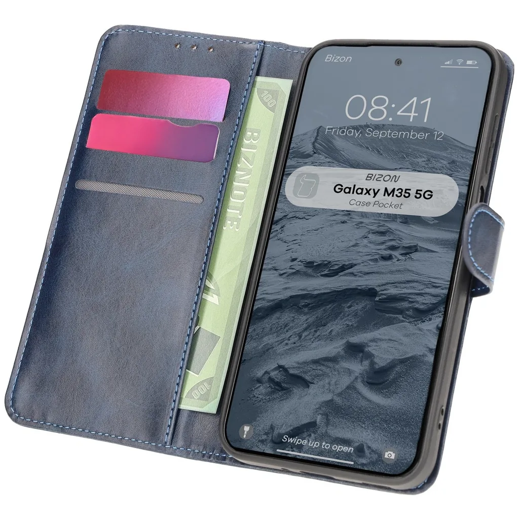 Kryt Bizon Case Pocket Samsung Galaxy M35 5G navy blue