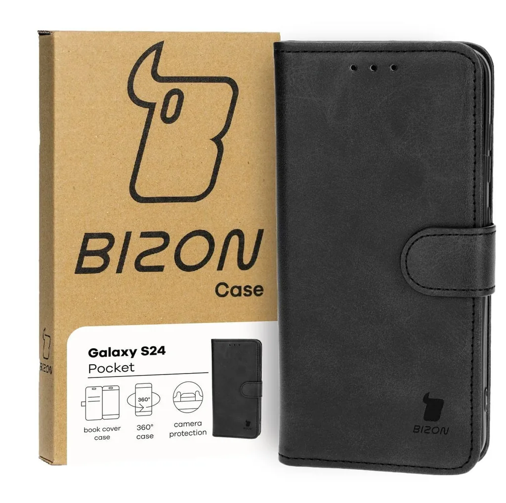 Kryt Bizon Case Pocket Samsung Galaxy S24 black