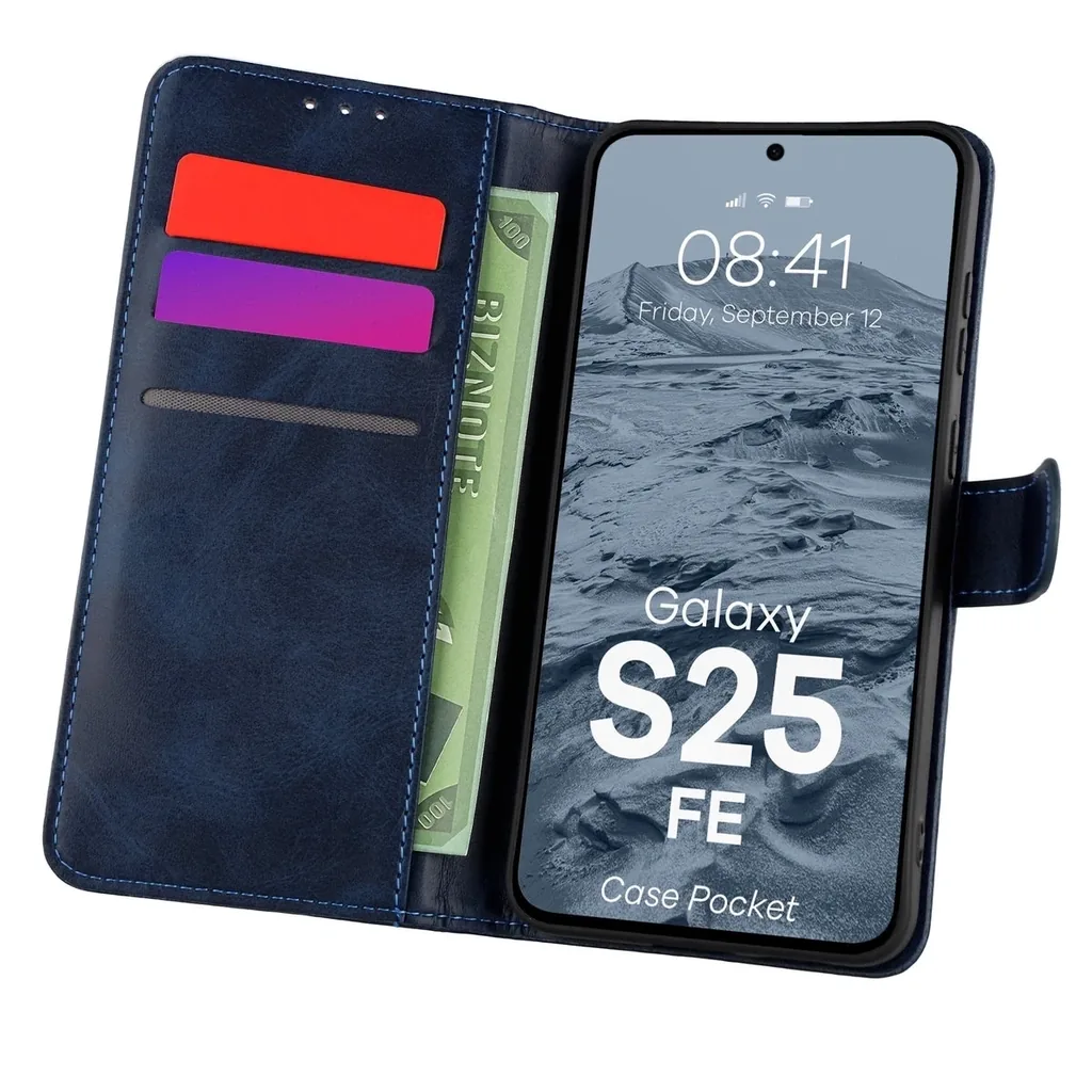 Kryt Bizon Case Pocket Samsung Galaxy S25 FE navy blue
