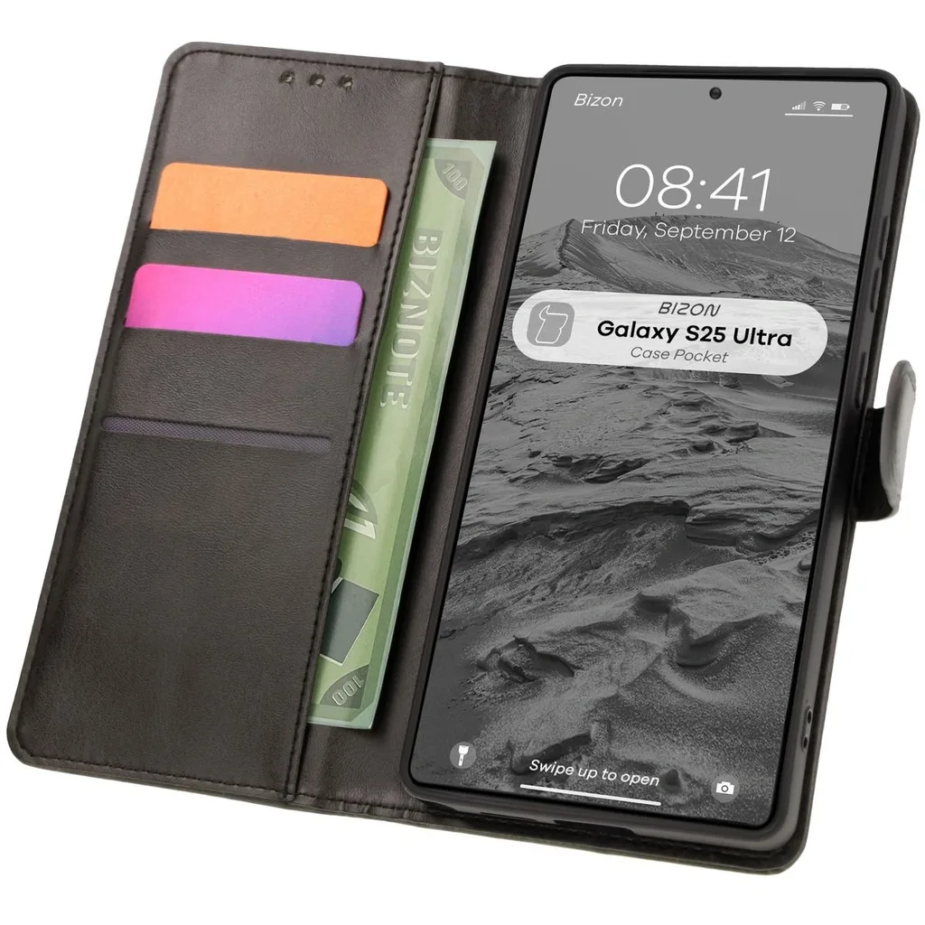 Kryt Bizon Case Pocket Samsung Galaxy S25 Ultra black