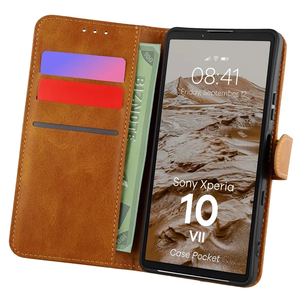 Kryt Bizon Case Pocket Sony Xperia 10 VII brown
