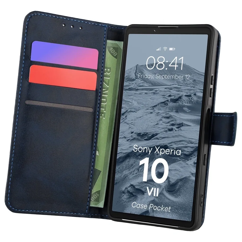 Kryt Bizon Case Pocket Sony Xperia 10 VII navy blue