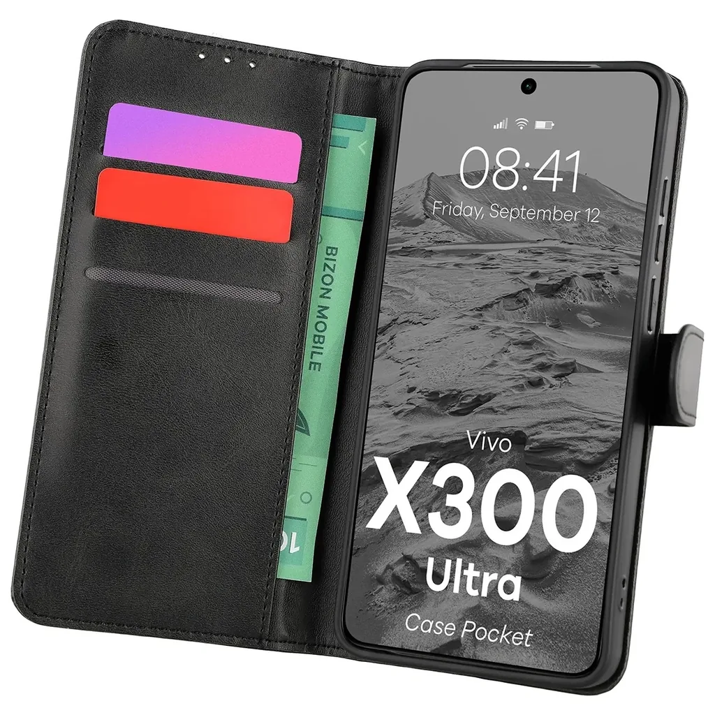 Kryt Bizon Case Pocket Vivo X300 Ultra, black