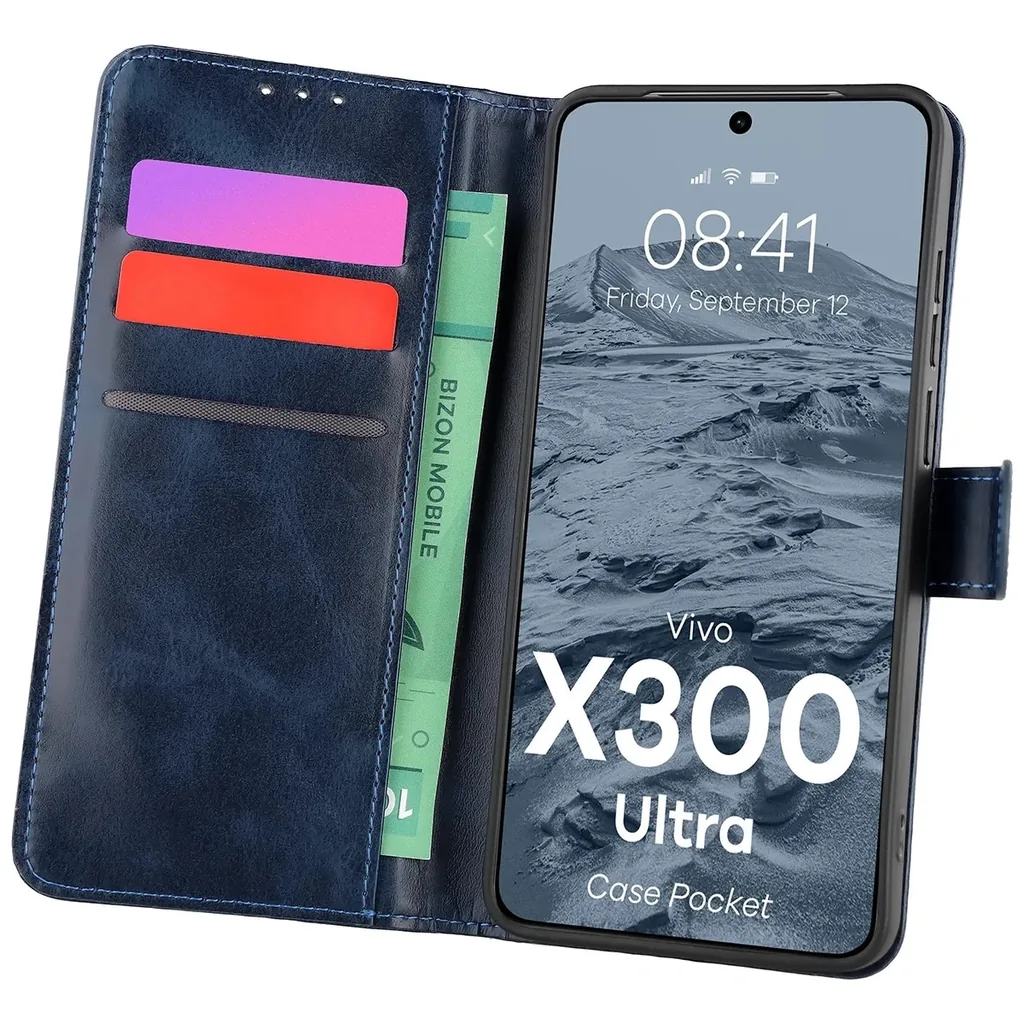 Kryt Bizon Case Pocket Vivo X300 Ultra, navy blue