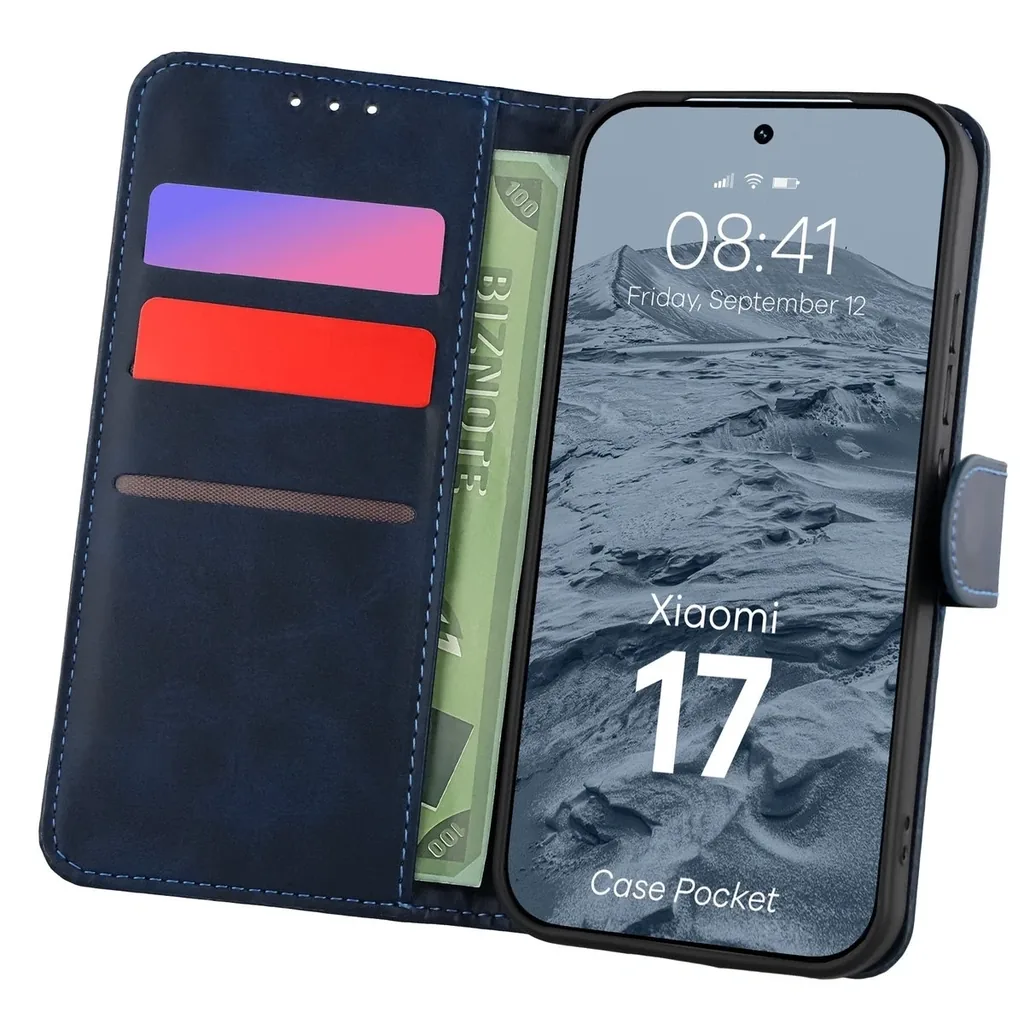 Kryt Bizon Case Pocket Xiaomi 17 navy blue